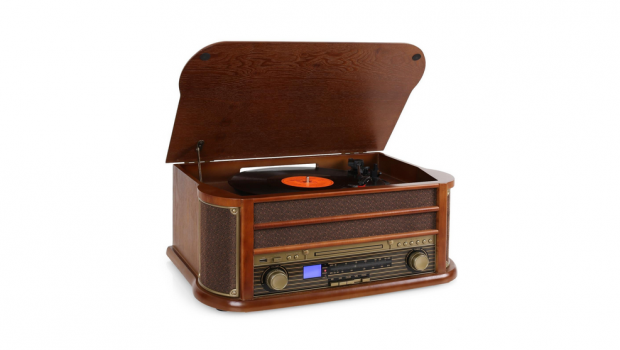 Auna Belle Epoque 1908 Retro-Stereoanlage mit Plattenspieler